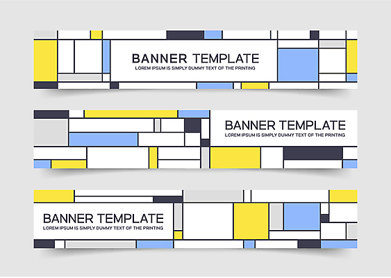 배너 가로배너 백그라운드 일러스트 사람없음 가로 파란색 세트 노란색 유행 기하학 트렌드컬러 국내일러스트 AI파일 컬러 무늬 파일형식 벡터