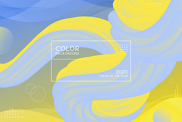 물결 백그라운드 곡선 일러스트 추상 사람없음 파란색 노란색 유행 트렌드컬러 국내일러스트 AI파일 선 컬러 무늬 파일형식 벡터