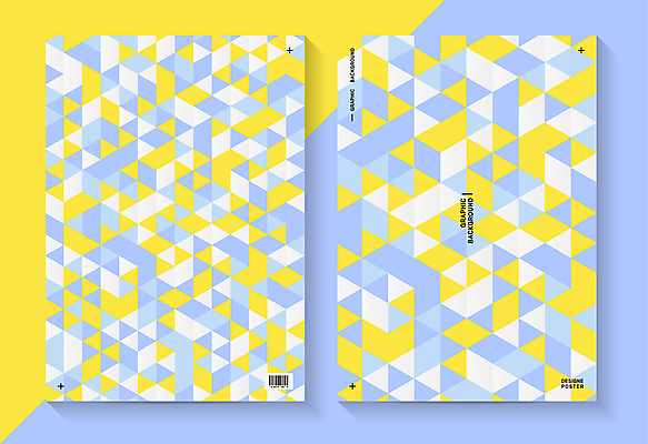 도형 포스터 백그라운드 일러스트 사람없음 파란색 세트 노란색 유행 기하학 트렌드컬러 국내일러스트 AI파일 컬러 무늬 파일형식 벡터