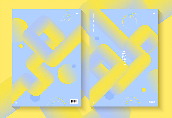 포스터 백그라운드 일러스트 추상 사람없음 파란색 세트 노란색 유행 그라데이션 기하학 트렌드컬러 국내일러스트 AI파일 컬러 무늬 파일형식 벡터