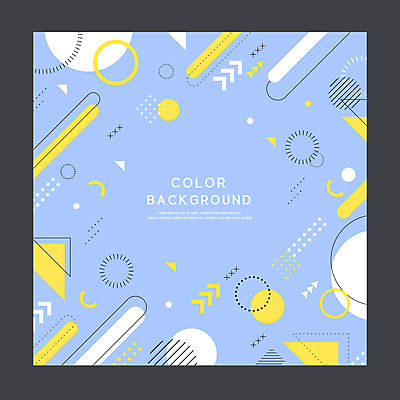 도형 백그라운드 일러스트 사람없음 파란색 노란색 유행 기하학 지오메트릭 트렌드컬러 국내일러스트 AI파일 컬러 무늬 파일형식 벡터