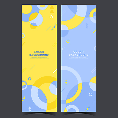 백그라운드 일러스트 사람없음 파란색 노란색 유행 원형 기하학 지오메트릭 트렌드컬러 국내일러스트 AI파일 도형 컬러 무늬 파일형식 벡터