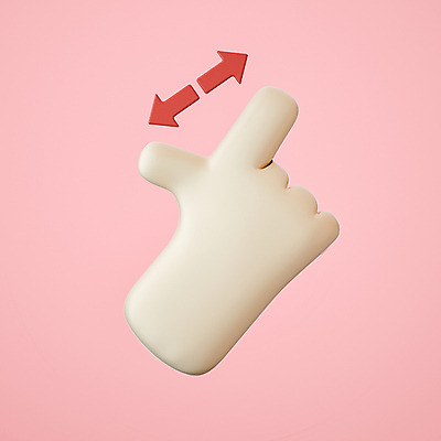 PSD 편집이미지 손 화살표 신체부위 3D 큼 늘이기 편집3D 사람 크기 디지털합성 파일형식