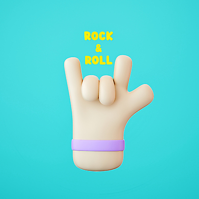 PSD 편집이미지 손 손짓 신체부위 3D 로큰롤 편집3D 음악 모션 사람 디지털합성 파일형식