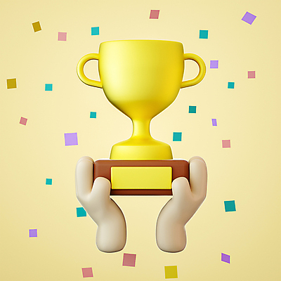 PSD 편집이미지 손 들기 신체부위 3D 우승 트로피 꽃가루 편집3D 모션 사람 최고 가루 상_우승 디지털합성 파일형식
