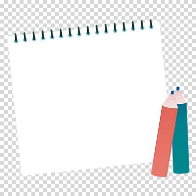 편집이미지 색연필 프레임 누끼 사람없음 사각형 스프링노트 PNG 카피스페이스 도형 학용품 공책 공백 파일형식