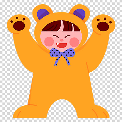 전신 편집이미지 남자 어린이 곰 한명 웃음 누끼 소년 분장 손들기 할로윈 PNG 인형옷 코스프레 소년한명만 동물 1 옷 포유류 모션 표정 사람 남자한명만 소년만 파일형식