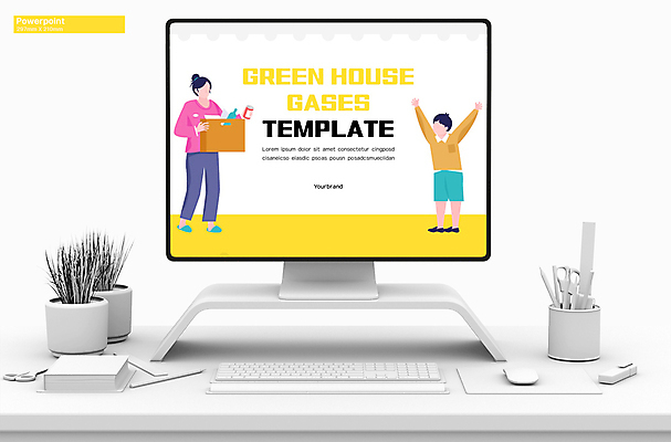 전신 템플릿 여자 남자 어린이 들기 소년 성인 두명 상자 노란색 환경 만세 PPT 프레젠테이션 문서템플릿 재활용품 온실화 애니형PPT 9P 이미지템플릿 컬러 모션 사람 재활용 사회이슈 파일형식