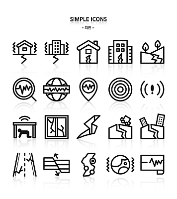 아이콘 도로 지구 창문 자동차 주택 사람모양 경고 사람없음 건물 균열 자연재해 진동 라인아이콘 분석 측정 심플아이콘 흔들림 붕괴 한반도 대피 지진 측정기 무너짐 2D아이콘 AI파일 모양 건축물 길 육상교통 컨셉 교통시설 모션 기계 재해 파일형식 벡터