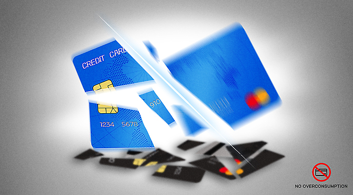 PSD 포스터 일러스트 사람없음 파란색 검은색 금지 절약 신용카드 파편 자르기 과소비 국내일러스트 컬러 컨셉 모션 금융 소비 파일형식