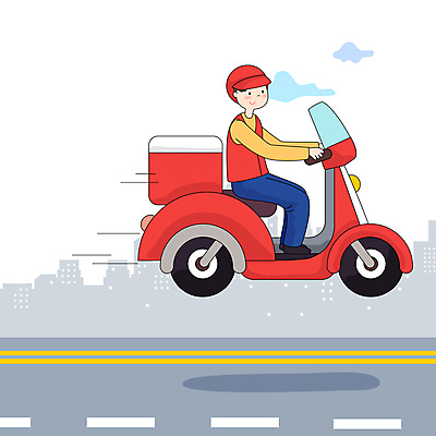 전신 여자 남자 도로 친절 상반신 성인 두명 스마트폰 운전 오토바이 배달원 승차 고객 배송 아르바이트 문자메시지 성인만 모션그래픽 MP4 MOV 직업 길 교통시설 모션 사람 핸드폰 스마트기기 바이크 메시지 동영상 파일형식