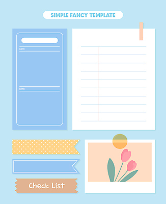 꽃 내지 하늘색 일러스트 문구용품 사람없음 세트 다이어리 메모지 팬시 스케쥴러 꾸미기 플래너 마스킹테이프 카피스페이스 다꾸 국내일러스트 AI파일 식물 파란색 사무용품 공백 오브젝트 테이프 신조어 약어 파일형식 벡터