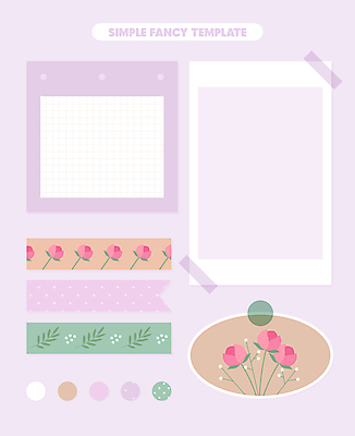 내지 일러스트 문구용품 사람없음 세트 다이어리 메모지 팬시 연보라색 스케쥴러 꾸미기 플래너 마스킹테이프 카피스페이스 다꾸 국내일러스트 AI파일 사무용품 보라색 공백 오브젝트 테이프 신조어 약어 파일형식 벡터