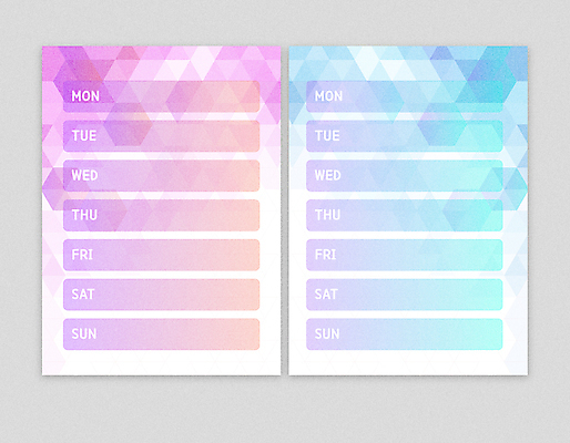 내지 분홍색 하늘색 일러스트 사람없음 세트 다이어리 팬시 그라데이션 꾸미기 플래너 카피스페이스 다꾸 국내일러스트 AI파일 컬러 파란색 사무용품 공백 신조어 약어 파일형식 벡터