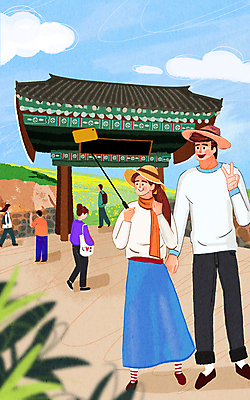 전신 PSD 커플 여자 남자 여행 일러스트 들기 여러명 성인 경주 셀프카메라 브이 석굴암 셀카봉 성인만 국내일러스트 다수 관계 모션 한국 사람 손짓 사진촬영 경상북도 랜드마크 파일형식