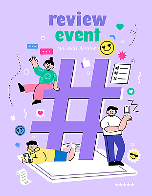 전신 여자 남자 엎드리기 말풍선 일러스트 서기 들기 앉기 이벤트 성인 세명 스마트폰 팔짱 보라색 하트 손인사 이모티콘 리뷰 소셜네트워크 성인만 해시태그 국내일러스트 AI파일 모양 컬러 모션 사람 핸드폰 스마트기기 인사 특수문자 파일형식 벡터