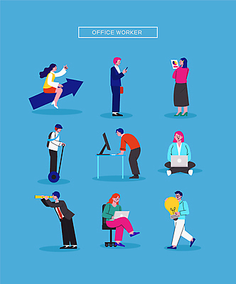 전신 응시 여자 남자 화살표 일러스트 비즈니스 전구 서기 들기 앉기 정장 여러명 성인 노트북 스마트폰 걷기 모니터 망원경 다리꼬기 가리킴 관찰 타이핑 업무 직장인 집중 문서 출퇴근 상승 세그웨이 성인만 월간캐릭터 일러캐릭터 AI파일 직업 캐릭터 시선 옷 육상교통 다수 컨셉 모션 사람 손짓 전자제품 핸드폰 스마트기기 컴퓨터 작업 파일형식 벡터