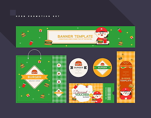 템플릿 배너 배너템플릿 여자 남자 들기 상반신 성인 세명 초록색 세트 쇼핑백 라벨 주황색 감자튀김 햄버거 현수막 오픈 상품권 쿠폰 바코드 콜라 오픈행사 할인쿠폰 햄버거가게 성인만 AI파일 컬러 가방 모션 감자 프레임 패스트푸드 사람 식당 튀김 탄산음료 파일형식 벡터