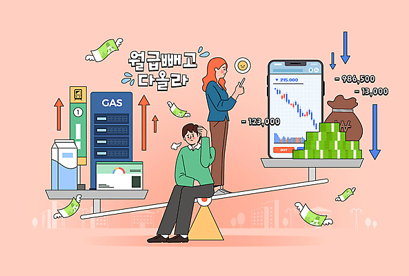 전신 여자 남자 화살표 지폐 날개 일러스트 저울 서기 들기 앉기 성인 두명 경제 스마트폰 우유 돈자루 찡그림 한숨 돈다발 주식 하락 상승 전철역 월급 경제불황 버스표지판 성인만 난방비 공공요금 국내일러스트 AI파일 컨셉 돈 모션 유제품 표정 사람 금융 핸드폰 스마트기기 표지판 역 불황 요금 파일형식 벡터 비용