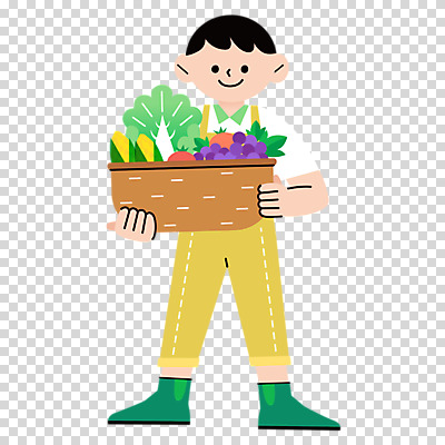 전신 편집이미지 남자 어린이 채소 과일 한명 들기 누끼 소년 바구니 자연학습 PNG 소년한명만 1 모션 사람 체험학습 남자한명만 소년만 파일형식