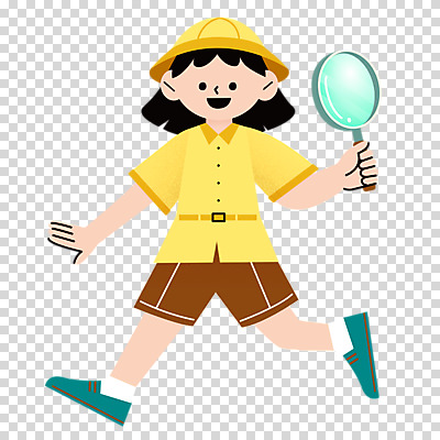 전신 편집이미지 여자 어린이 돋보기 한명 들기 누끼 소녀 걷기 탐험 PNG 소녀한명만 1 모션 사람 여자한명만 소녀만 파일형식