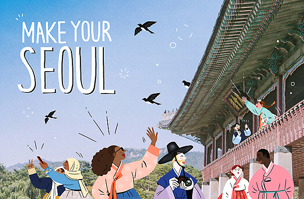 PSD 외국인 한국문화 여자 남자 여행 일러스트 서울 들기 여러명 상반신 성인 손들기 여행객 카메라 궁전 인사 한복 국내여행 성인만 국내일러스트 동양문화 한국전통 다수 고건축 모션 한국 사람 인종 전자제품 예절 전통의상 파일형식