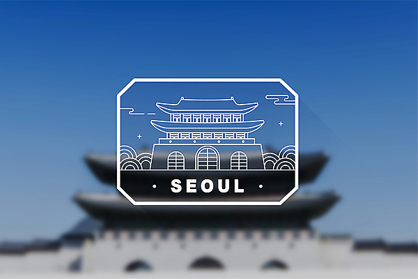 라인일러스트 일러스트 서울 사람없음 라벨 광화문 랜드마크 국내일러스트 AI파일 프레임 한국 파일형식 벡터