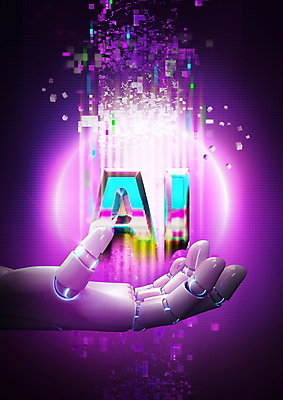 PSD 편집이미지 문자 알파벳 사람없음 빛 디지털 보라색 자료 로봇 로봇팔 홀로그램 픽셀 AI_인공지능 이미지편집 영어 컬러 파일형식