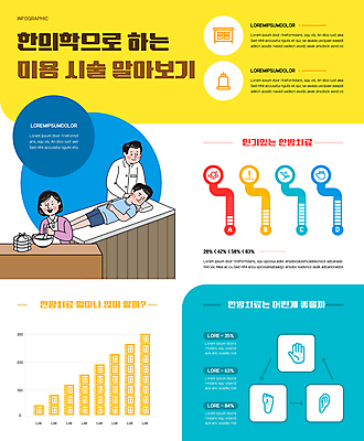 전신 여자 남자 일러스트 상반신 성인 세명 파란색 눕기 뷰티 노란색 진료 인포그래픽 한의학 한약 시술 성인만 국내일러스트 AI파일 컬러 의학 모션 사람 약 파일형식 벡터