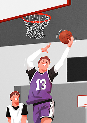 PSD 남자 일러스트 농구 농구공 들기 경기 상반신 성인 두명 농구선수 슛 농구대 농구복 농구장 성인남자만 국내일러스트 스포츠 공 스포츠시설 모션 운동선수 사람 운동복 구기 골대 남자만 성인만 파일형식