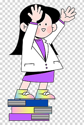 전신 편집이미지 여자 어린이 과학 돋보기 한명 누끼 소녀 책 실험복 PNG 손뻗기 책더미 소녀한명만 1 모션 사람 가운 무더기 여자한명만 소녀만 파일형식