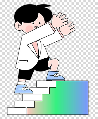 전신 편집이미지 남자 어린이 한명 누끼 소년 계단 실험복 오르기 PNG 손뻗기 소년한명만 1 모션 사람 가운 남자한명만 소년만 파일형식