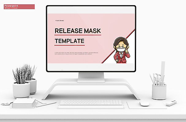 템플릿 여자 분홍색 마스크 한명 상반신 성인 PPT 프레젠테이션 문서템플릿 성인여자한명만 애니형PPT 9P 해제 이미지템플릿 1 컬러 사람 여자한명만 성인여자만 파일형식