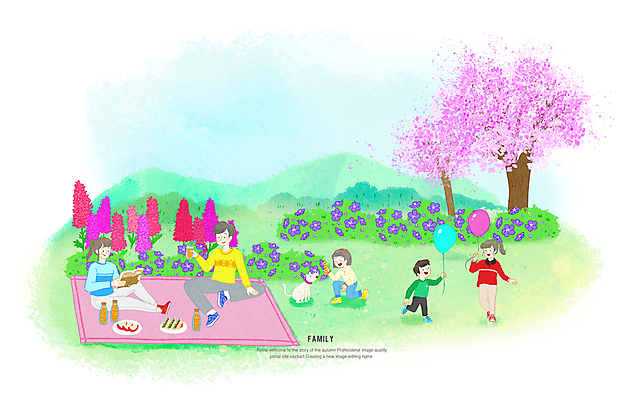 전신 PSD 여자 남자 음료 어린이 일러스트 가족 샌드위치 미소 들기 앉기 소녀 소년 여러명 성인 책 장난감 독서 달리기 소풍 마주보기 걷기 봄 벚꽃 벚나무 강아지 사과 제비꽃 돗자리 풍선 국내일러스트 나무 계절 꽃 음식 다수 과일 관계 모션 표정 사람 반려동물 야외활동 개 파일형식
