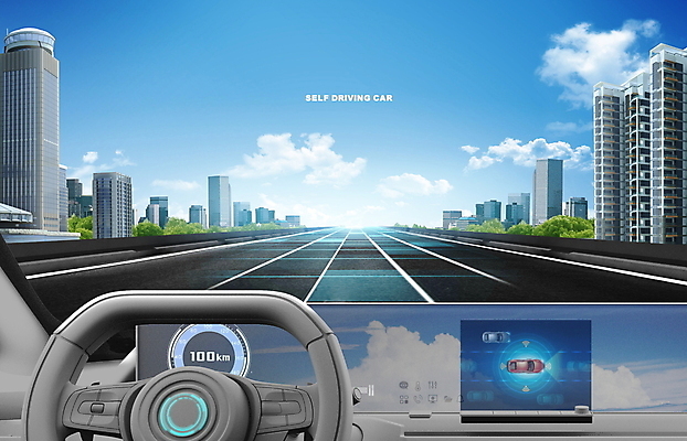 PSD 편집이미지 도로 자동차 하늘 빌딩 사람없음 건물 과학기술 도시 차안 네비게이션 자율주행 AI_인공지능 이미지편집 건축물 길 육상교통 교통시설 기술 운전 파일형식 4차산업