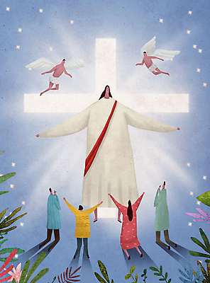 전신 PSD 여자 남자 기독교 십자가 일러스트 팔벌리기 천사 사랑 여러명 성인 파란색 교회 평화 믿음 희망 기도 예수 하나님 무릎꿇기 찬양 성인만 국내일러스트 감정 종교 컬러 다수 컨셉 종교건축 모션 사람 건물 신_종교 파일형식