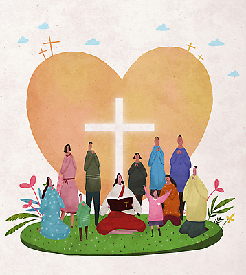 전신 PSD 여자 남자 기독교 어린이 십자가 일러스트 사랑 서기 들기 앉기 소녀 소년 잔디 여러명 성인 교회 평화 믿음 성경 희망 만세 기도 하트 예수 하나님 국내일러스트 모양 식물 감정 종교 다수 컨셉 종교용품 종교건축 모션 사람 건물 신_종교 파일형식