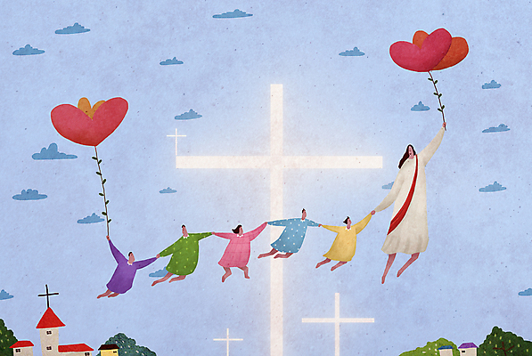 전신 PSD 여자 남자 기독교 어린이 십자가 일러스트 하늘 사랑 소녀 소년 여러명 성인 파란색 교회 평화 믿음 손잡기 희망 하트 비행 잡기 예수 하나님 국내일러스트 모양 감정 종교 컬러 다수 컨셉 종교건축 모션 사람 건물 신_종교 파일형식