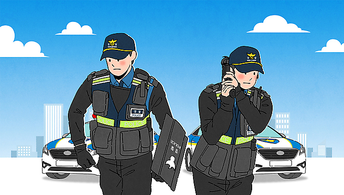 여자 남자 하늘색 일러스트 들기 상반신 성인 두명 권총 경찰 경찰복 방패 경찰차 방탄복 출동 특공대 성인만 국내일러스트 AI파일 직업 옷 유니폼 모션 자동차 사람 파란색 총 특수부대 파일형식 벡터