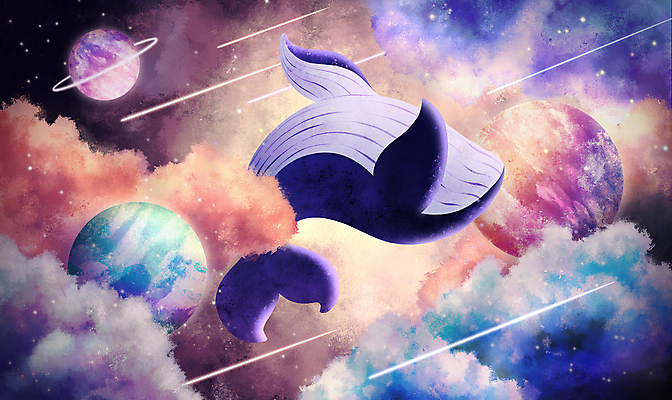 PSD 구름 별 일러스트 상상 하늘 사람없음 판타지 컬러풀 우주 꿈 행성 유성 고래 은하수 성운 몽환 국내일러스트 자연요소 컬러 컨셉 포유류 자연 수중동물 파일형식