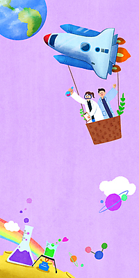 PSD 여자 남자 지구 과학 무지개 일러스트 실험 들기 상반신 성인 두명 보라색 행성 열기구 실험복 우주선 과학자 플라스크 과학의날 성인만 국내일러스트 자연요소 직업 컬러 항공교통 모션 실험기구 사람 우주 가운 학자 파일형식 법정기념일