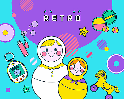 별 일러스트 사람없음 파란색 장난감 보라색 원형 목마 비눗방울 오브젝트 복고 말인형 엘리먼트 오뚝이 캐치볼 휴대용게임기 국내일러스트 AI파일 자연요소 도형 인형 컬러 야구 휴대용 게임기 파일형식 벡터