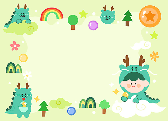 전신 나무 구름 캐릭터 남자 꽃 별 어린이 무지개 일러스트 산 프레임 한명 들기 소년 연두색 십이지신 용 여의주 소년한명만 카피스페이스 일러캐릭터 AI파일 자연요소 식물 1 모션 사람 초록색 공백 남자한명만 소년만 파일형식 벡터