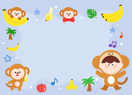 전신 캐릭터 남자 별 리본 어린이 음표 일러스트 팔벌리기 프레임 바나나 한명 들기 소년 파란색 야자수 십이지신 원숭이 사과 소년한명만 카피스페이스 일러캐릭터 AI파일 자연요소 나무 1 기호 음악 컬러 과일 포유류 모션 사람 공백 남자한명만 소년만 파일형식 벡터