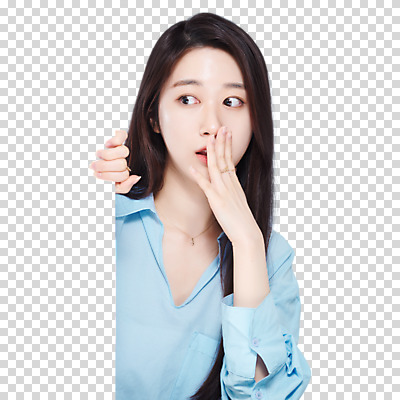 편집이미지 여자 셔츠 한명 누끼 상반신 20대 성인 놀람 한국인 입가림 PNG 의료성형뷰티 성인여자한명만 1 감정 상의 표정 사람 동양인 청년 가림 여자한명만 성인여자만 파일형식