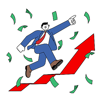 전신 남자 화살표 지폐 일러스트 성공 그래프 한명 성인 달리기 가리킴 비즈니스맨 상승 오르기 성인남자한명만 국내일러스트 AI파일 1 컨셉 돈 비즈니스 모션 사람 손짓 직장인 남자한명만 성인남자만 파일형식 벡터