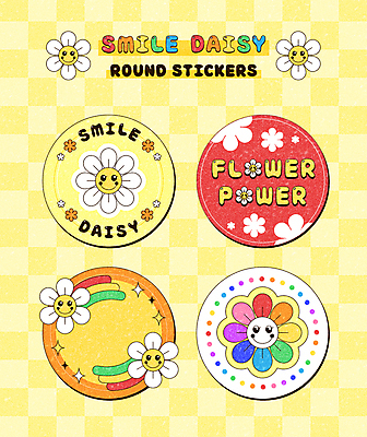 백그라운드 무지개 스티커 일러스트 프레임 미소 타이포그라피 사람없음 반짝임 노란색 물방울무늬 원형 복고 데이지 팬시 무지개색 키치 국내일러스트 AI파일 자연요소 도형 문자 꽃 컬러 컨셉 무늬 모션 표정 컬러풀 파일형식 벡터