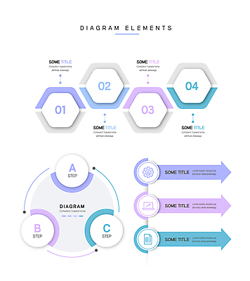 화살표 일러스트 비즈니스 그래프 사람없음 보라색 원형 청록색 육각형 엘리먼트 국내일러스트 AI파일 도형 컬러 파일형식 벡터