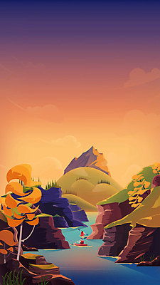 나무 구름 자연 하늘 레저 풍경 성인 두명 강 일몰 절벽 가을 카누 성인만 모션그래픽 MP4 MOV 자연요소 식물 계절 사람 노을 수상스포츠 생태계 동영상 파일형식