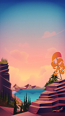 나무 구름 자연 하늘 풍경 사람없음 강 일몰 절벽 가을 모션그래픽 MP4 MOV 자연요소 식물 계절 노을 생태계 동영상 파일형식